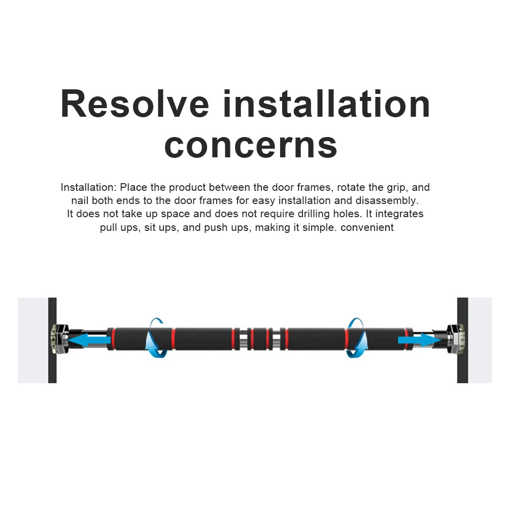 Door Pull up Bar Doorway Chin up Bar from 65-85Cm (25.1In-33.1In) Strength Training Pull-Up Bars No Screw Workout Equipment