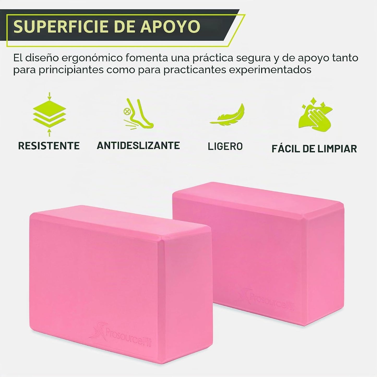 Blocos de Yoga em Espuma EVA Pack de 2 — Alta Densidade
