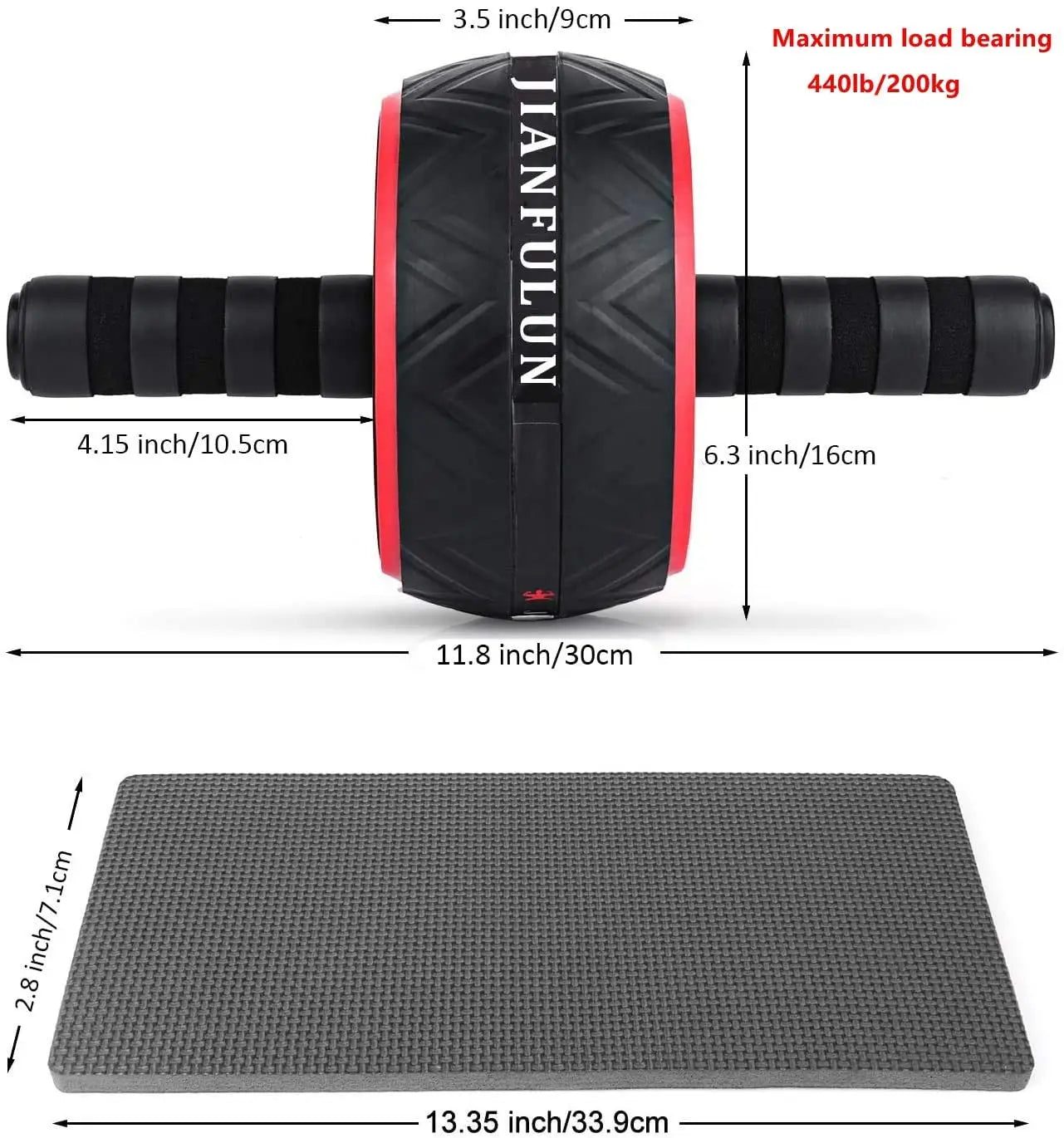 Roda Abdominal com Roda Dupla — Treino de Core e Lombar