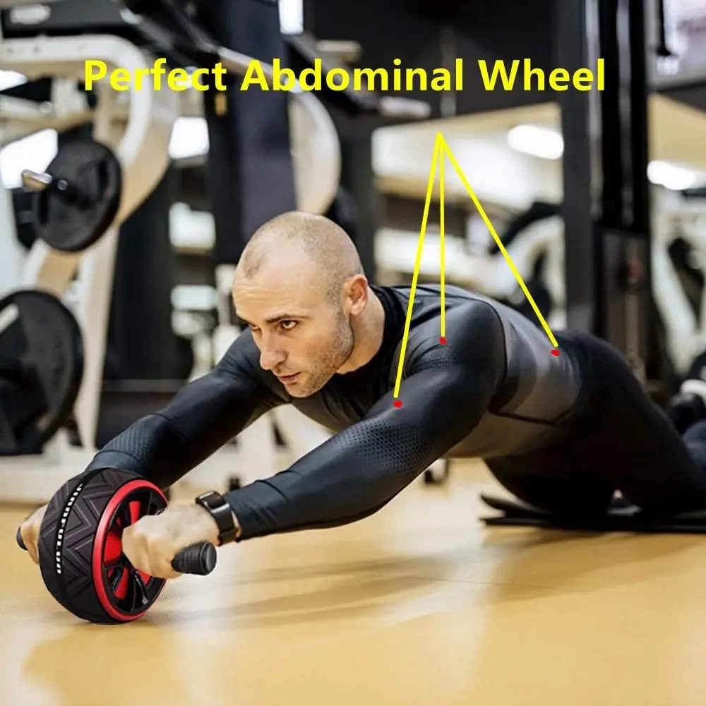 Roda Abdominal com Roda Dupla — Treino de Core e Lombar
