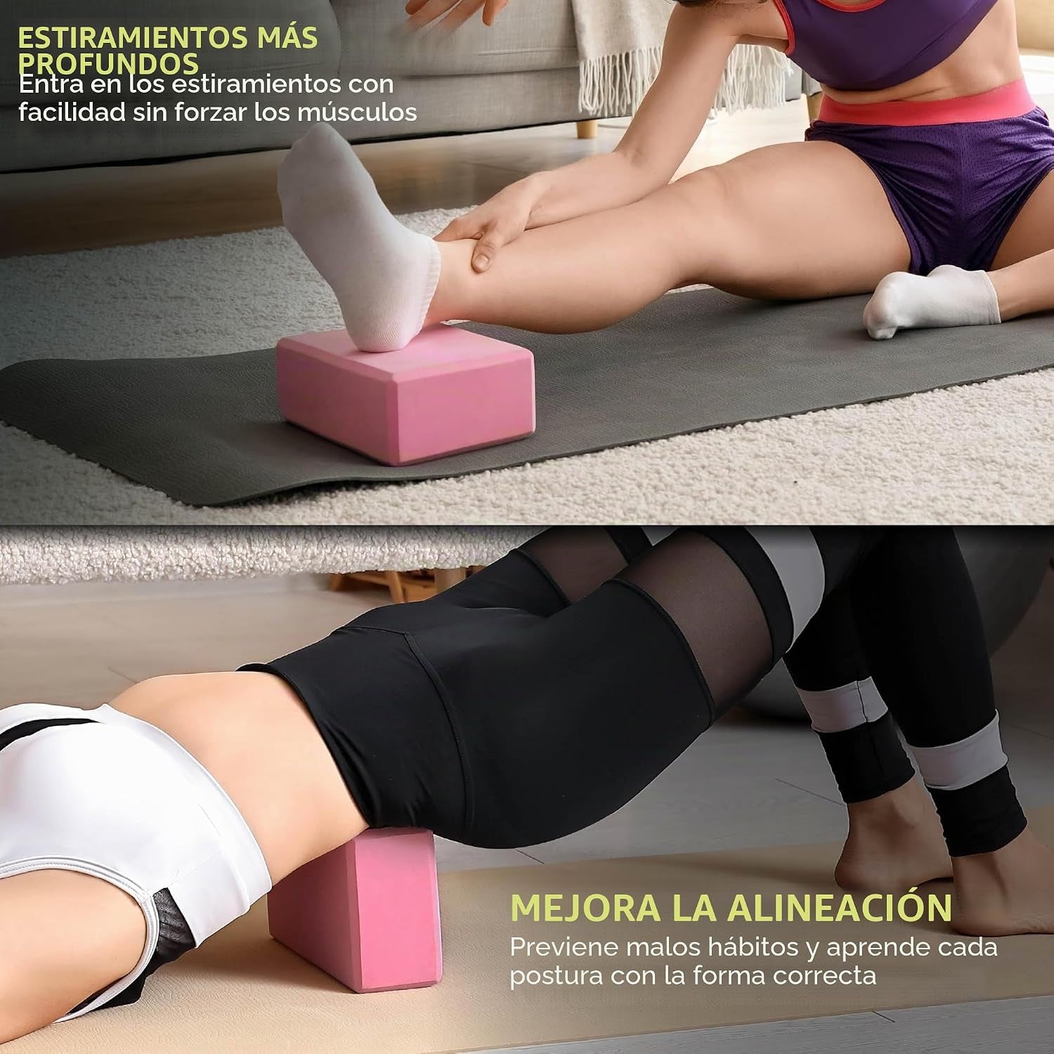 Blocos de Yoga em Espuma EVA Pack de 2 — Alta Densidade